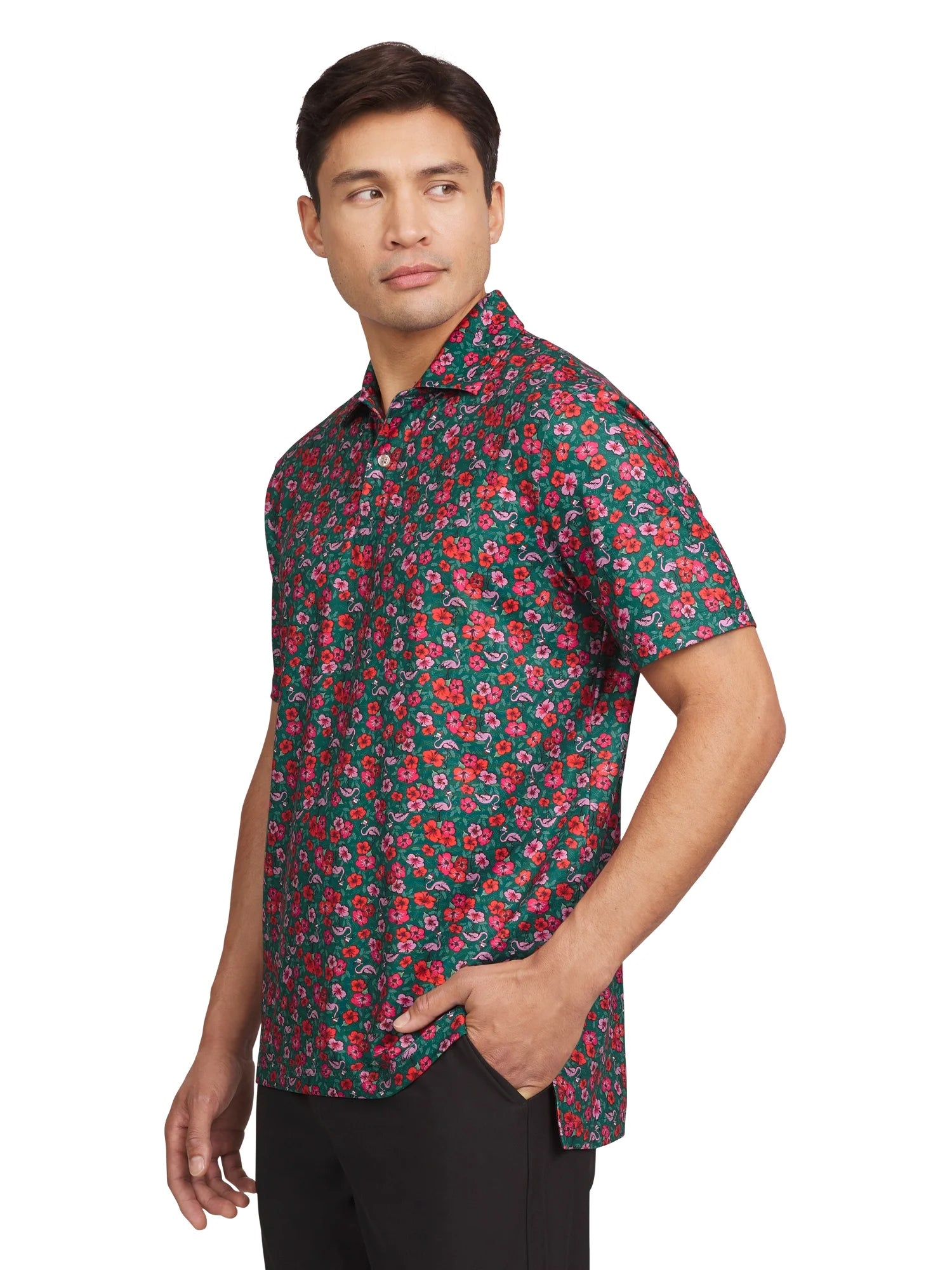 Men'S & Big Men'S Holiday and Christmas Printed Performance Polos, Sizes S - 2XL