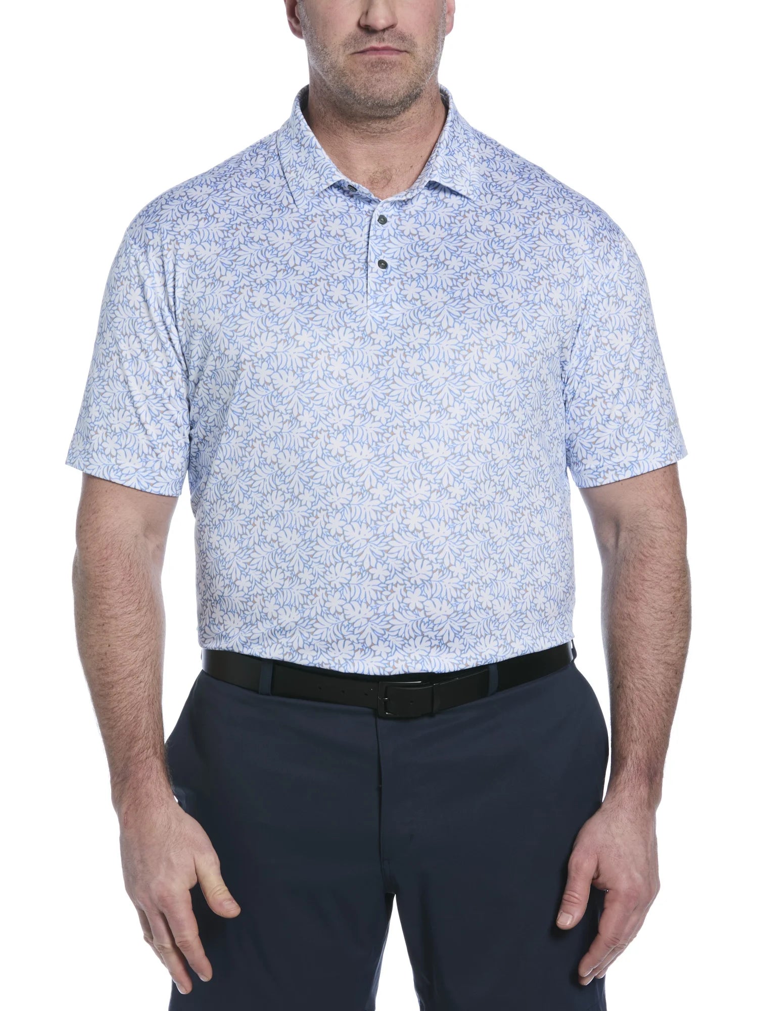 Men'S & Big Men'S Tropical Print Golf Polo, Sizes S-5XL