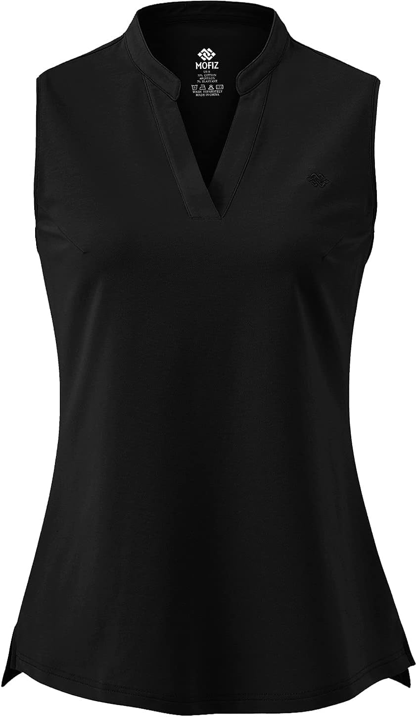 Women Golf Polo Shirts Sleeveless UV Sun Protection Ladies Tops Moisture Wicking Athletic Shirts