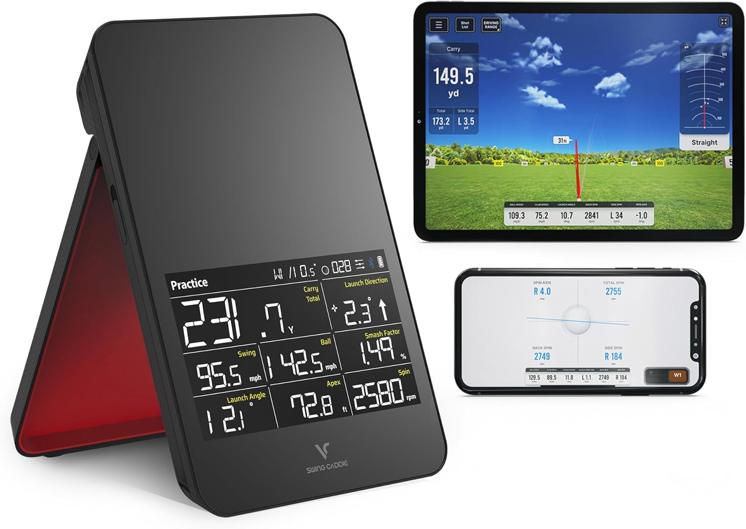 SC4 PRO Golf Launch Monitor & 3D Driving Range Simulator