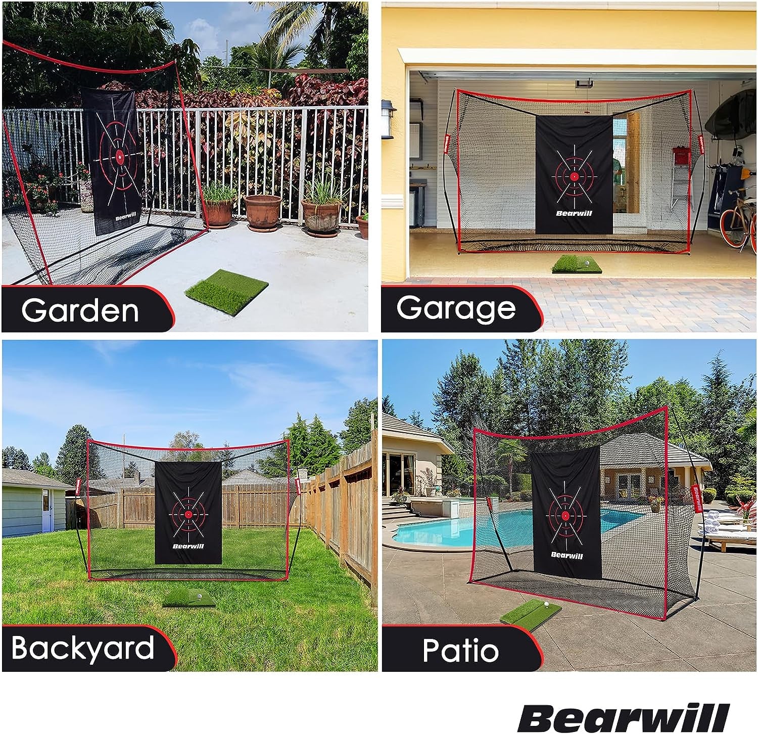 10x7ft Heavy Duty Golf Practice Net Set