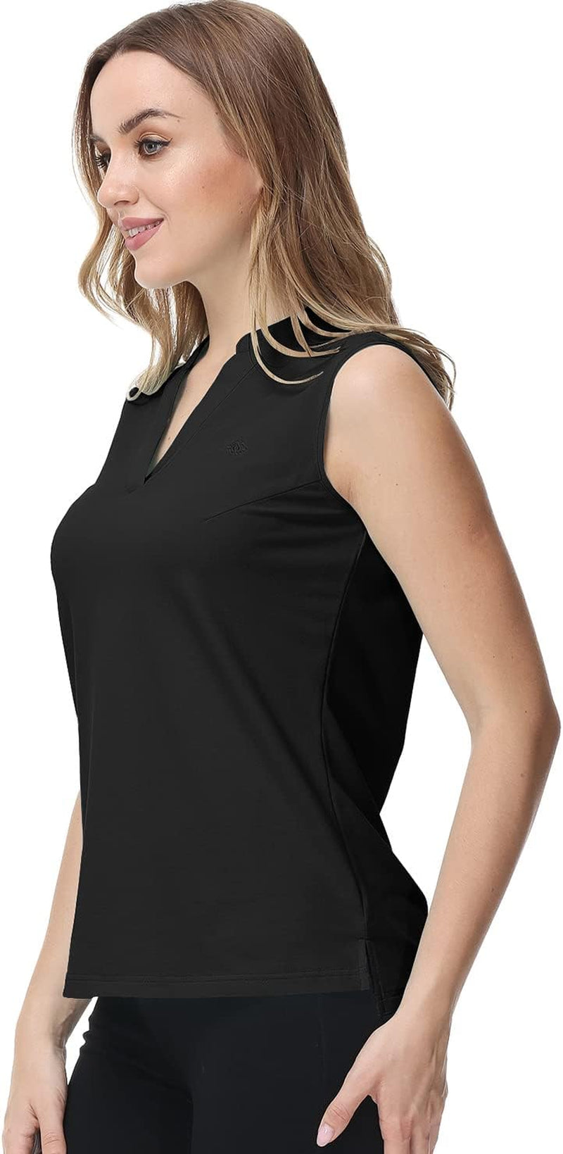 Women Golf Polo Shirts Sleeveless UV Sun Protection Ladies Tops Moisture Wicking Athletic Shirts