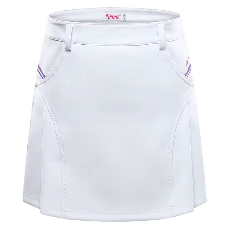 PGM Golf Apparel Women Short Skirt Female Summer Leisure Sport Skirt Girl Wear Anti-Exposure Pleated Skirt Short Dress XS-XXL