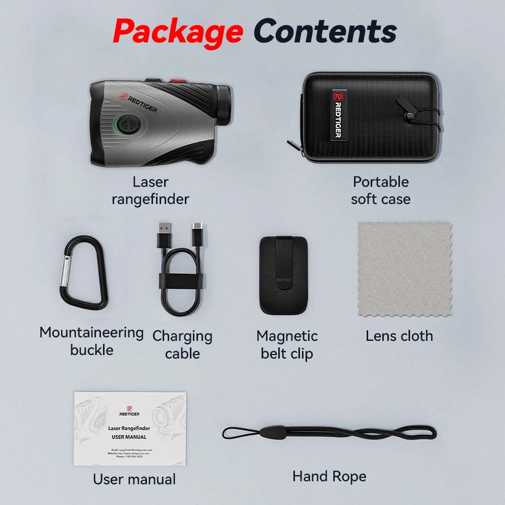 Laser Golf Rangefinder 1200 Yards, 7X Magnification