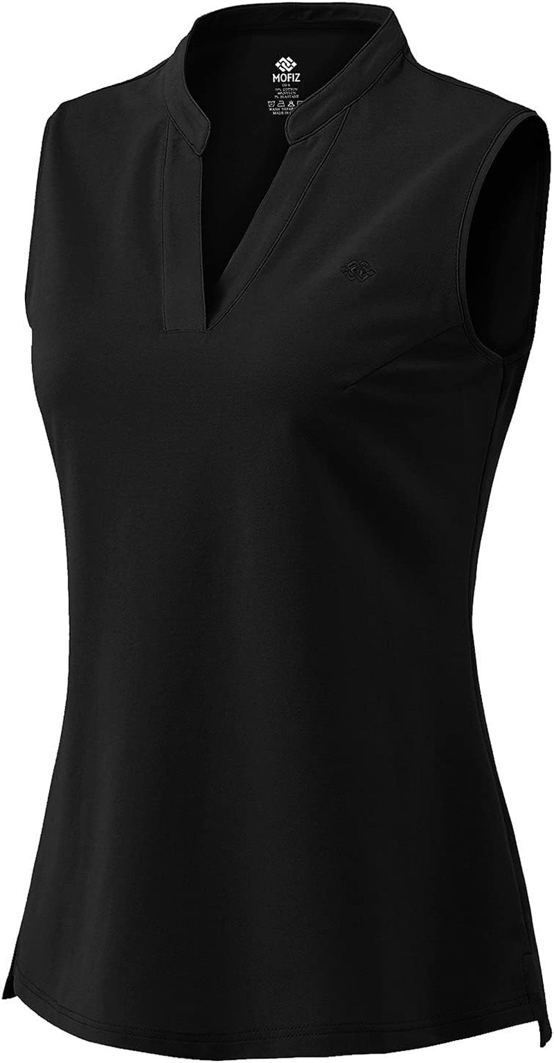 Women Golf Polo Shirts Sleeveless UV Sun Protection Ladies Tops Moisture Wicking Athletic Shirts