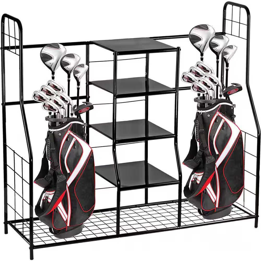 Black Metal Golf Storage Organizer