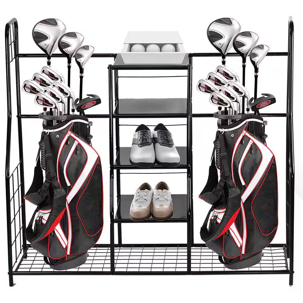 Black Metal Golf Storage Organizer