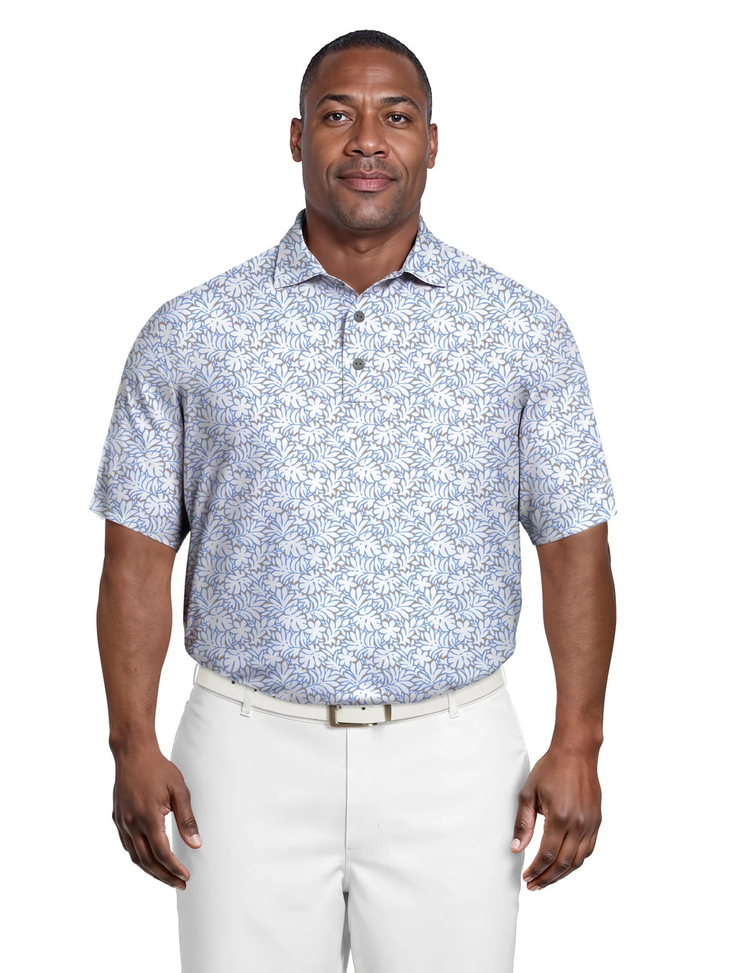 Men'S & Big Men'S Tropical Print Golf Polo, Sizes S-5XL