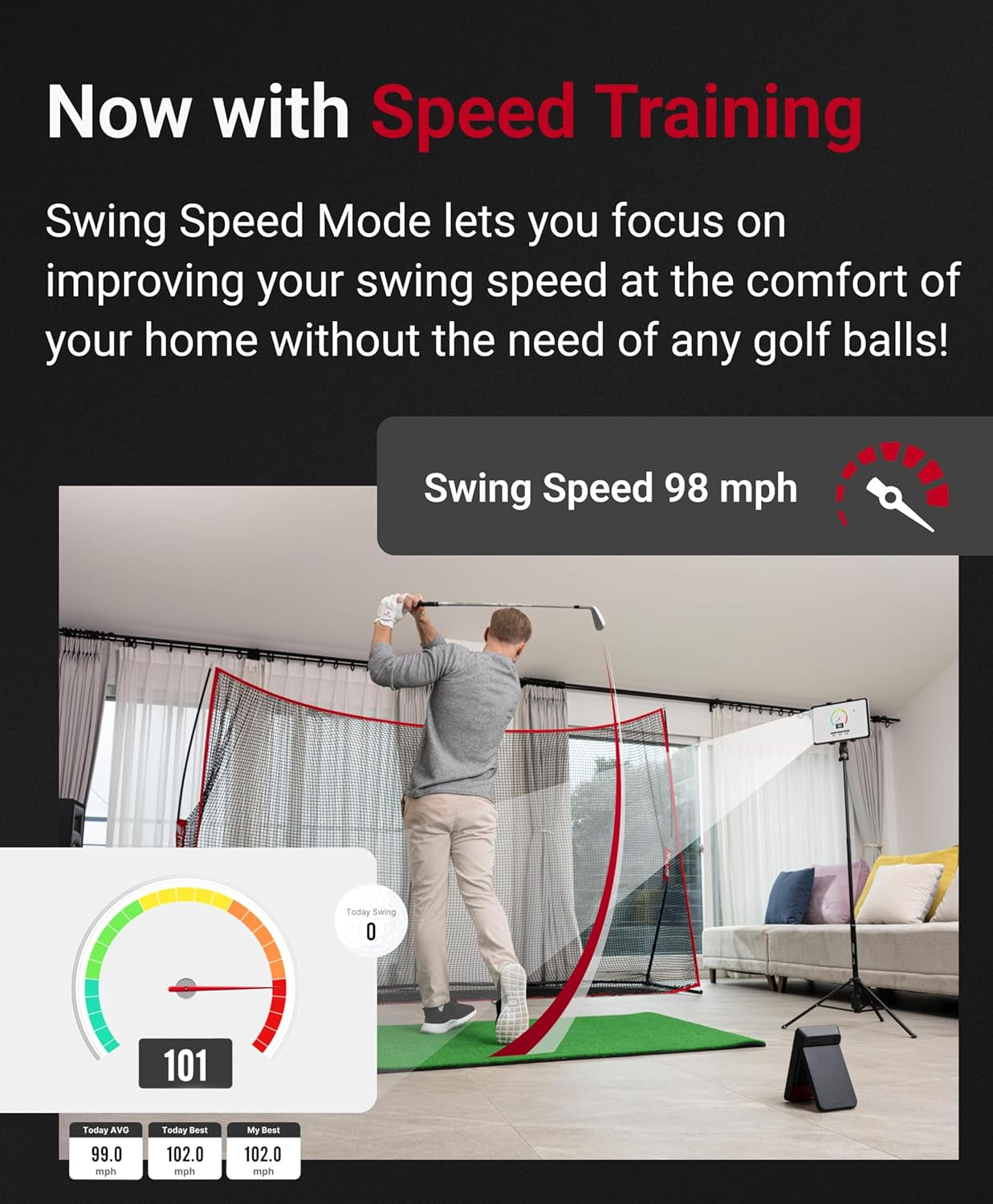 SC4 PRO Golf Launch Monitor & 3D Driving Range Simulator