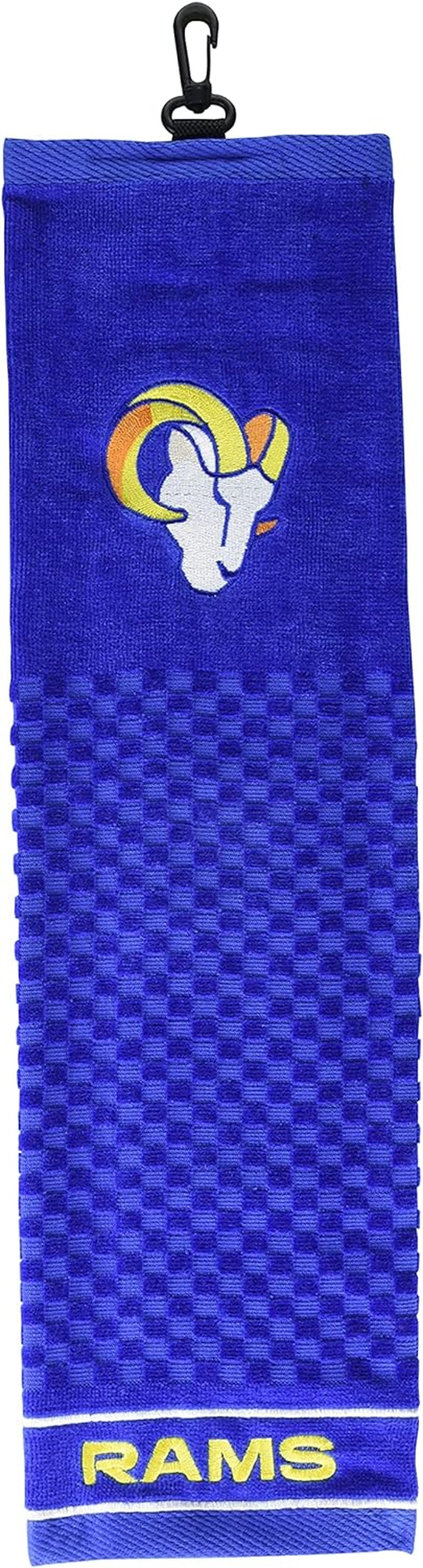 NFL Embroidered Golf Towel, Checkered Scrubber Design, Embroidered Logo